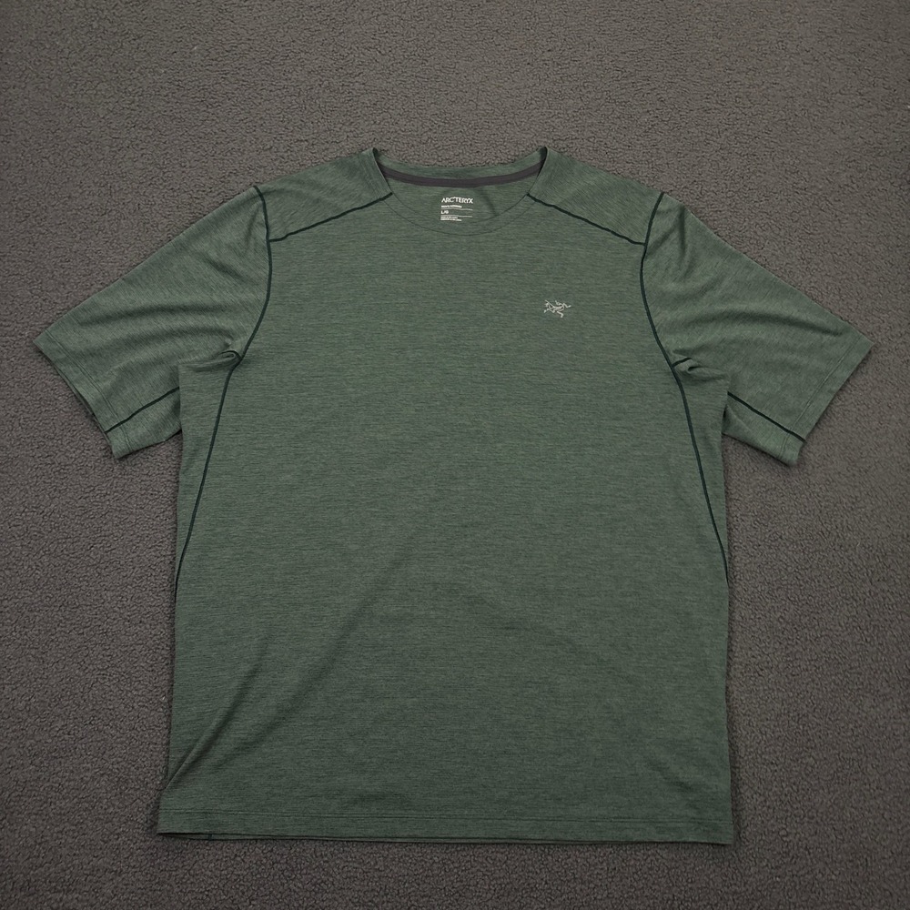Arc'teryx Cormac Crew T-shirt Mens Large Green Performance Base Layer